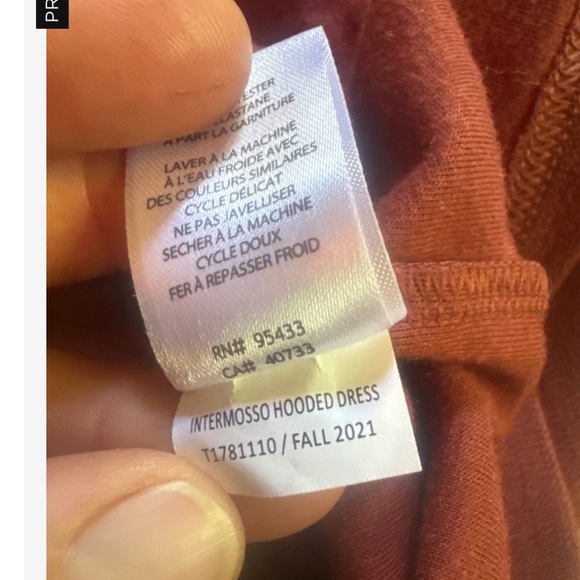 Toad&Co Intermosso Hooded dress with pockets NEW manzanita maroon Title Nine S - Picture 6 of 10